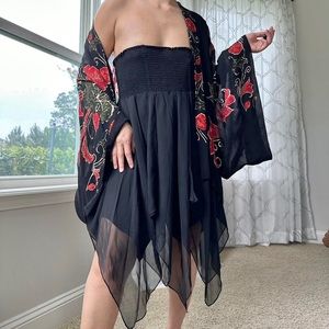 Silk handkerchief dress.